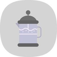 Coffee Filter Flat Curve Icon Design vector