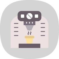 Coffee Machine Flat Curve Icon Design vector
