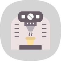 Coffee Machine Flat Curve Icon Design vector