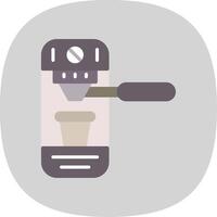 Coffee Machine Flat Curve Icon Design vector