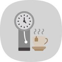 Clock Flat Curve Icon Design vector