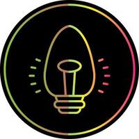 Light Bulb Line Gradient Due Color Icon Design vector