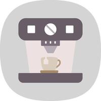 Coffee Machine Flat Curve Icon Design vector