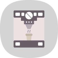 Coffee Machine Flat Curve Icon Design vector