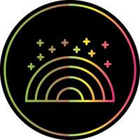Rainbows Line Gradient Due Color Icon Design vector