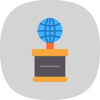 World Flat Curve Icon Design vector