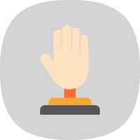 Hand Flat Curve Icon Design vector