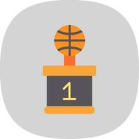 Basketball Flat Curve Icon Design vector