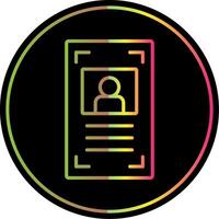 Baseball Card Line Gradient Due Color Icon Design vector