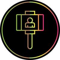 Vlogger Line Gradient Due Color Icon Design vector