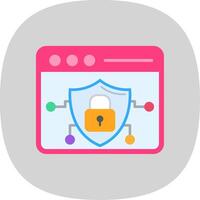 Browser Flat Curve Icon Design vector