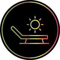 Sunbathing Line Gradient Due Color Icon Design vector