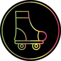 Roller Skate Line Gradient Due Color Icon Design vector