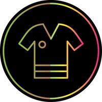 Shirt Line Gradient Due Color Icon Design vector