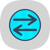 Swap Flat Curve Icon Design vector