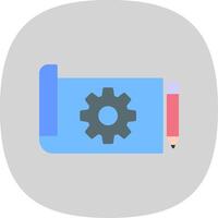 Prototyping Flat Curve Icon Design vector
