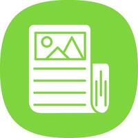 News Report Glyph Curve Icon Design vector
