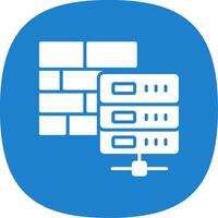 Firewall Glyph Curve Icon Design vector