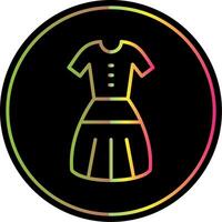 Dress Line Gradient Due Color Icon Design vector