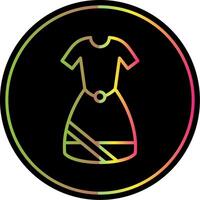 Dress Line Gradient Due Color Icon Design vector