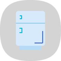 Fridge Flat Curve Icon Design vector