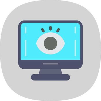 Computer Flat Curve Icon Design vector