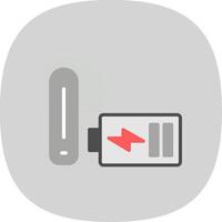 Earbuds Flat Curve Icon Design vector