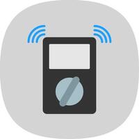 Metre Flat Curve Icon Design vector