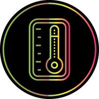 termómetro línea degradado debido color icono diseño vector