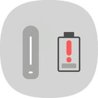 Earbud Flat Curve Icon Design vector