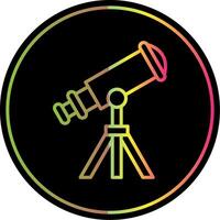 Telescope Line Gradient Due Color Icon Design vector