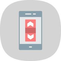 Scroll Bar Flat Curve Icon Design vector