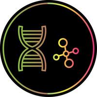 Dna Line Gradient Due Color Icon Design vector