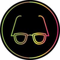 Glasses Line Gradient Due Color Icon Design vector