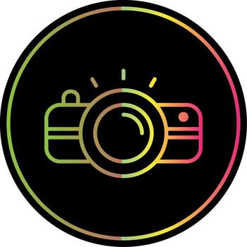 Projector Line Gradient Due Color Icon Design vector