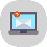 Sending Email Flat Curve Icon Design vector