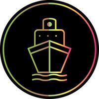 Boat Line Gradient Due Color Icon Design vector