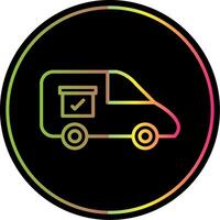 Van Line Gradient Due Color Icon Design vector