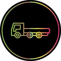 Truck Line Gradient Due Color Icon Design vector