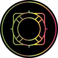Rescue Buoy Line Gradient Due Color Icon Design vector