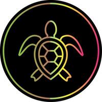 mar Tortuga línea degradado debido color icono diseño vector