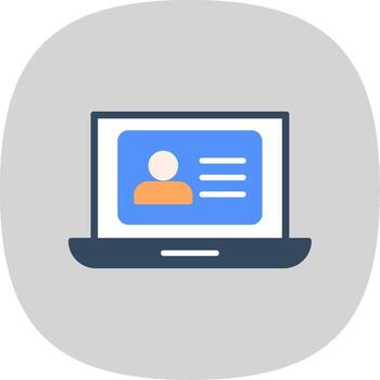 OnLine Circle Multi Circle Profile Flat Curve Icon Design vector