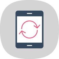 Restart Flat Curve Icon Design vector