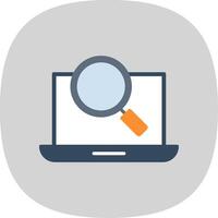 Searching Flat Curve Icon Design vector