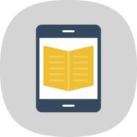 Ebook Flat Curve Icon Design vector