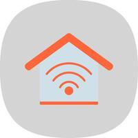 Smart Home Flat Curve Icon Design vector