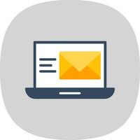 Email Flat Curve Icon Design vector