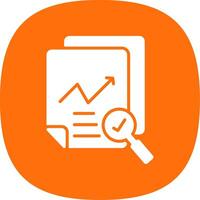 Data Quality Glyph Curve Icon Design vector