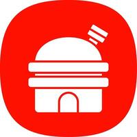 Observatory Glyph Curve Icon Design vector