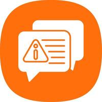 Error Message Glyph Curve Icon Design vector